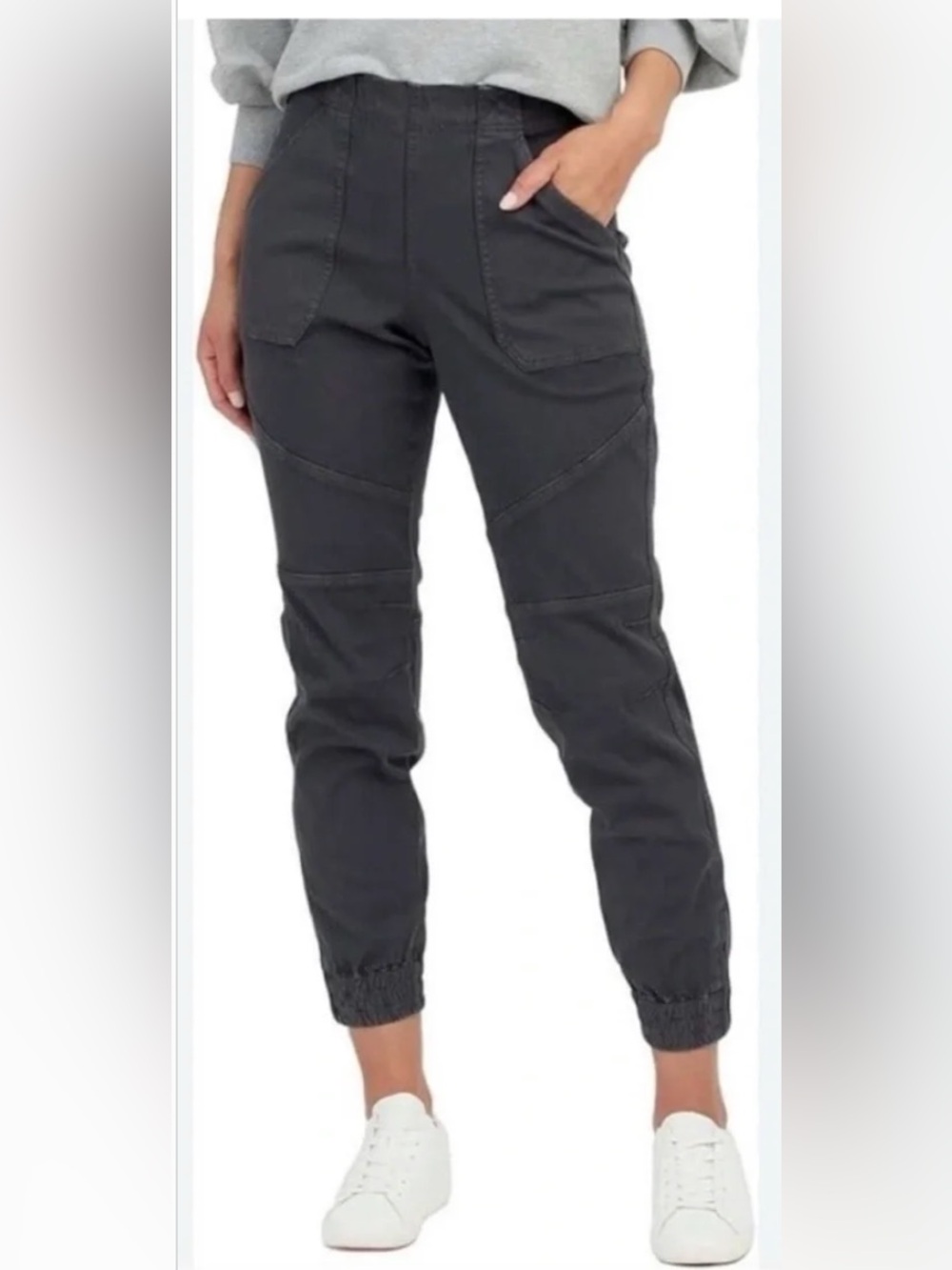 SPANX Stretch Twill Cargo Jogger PARCHMENT Small 20319R
